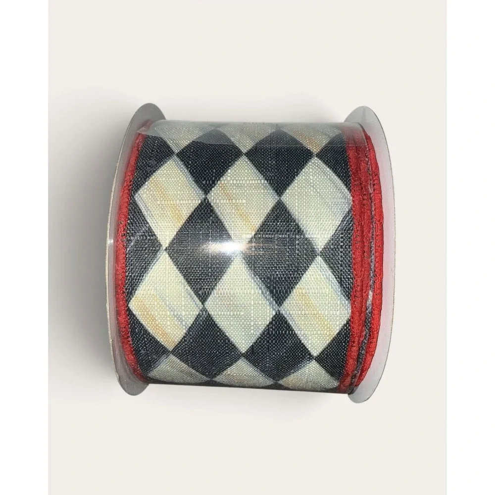 MacKenzie-Childs Courtly Harlequin Ribbon 3 in x 10 yd NEW SEALED.